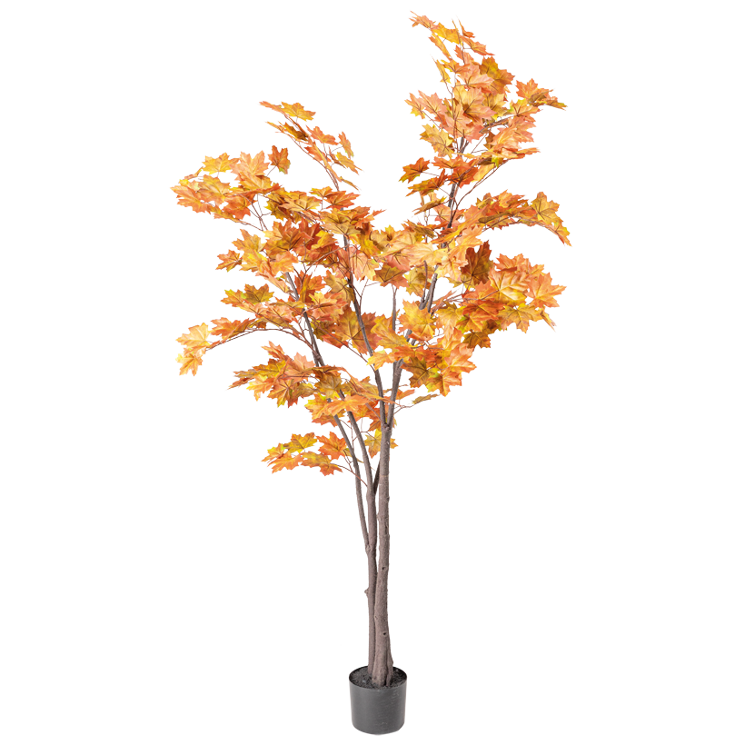 Maple tree, in pot, 210cm Topf aus Kunststoff 15x20cm 2-part, out of artificial silk and plastic, with approx. 406 leaves, flexible