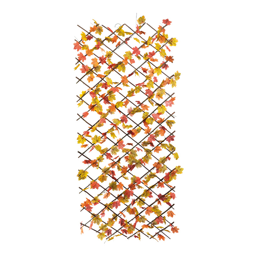 Zaun mit Ahornblättern, 120x200cm aus Weidenholz/Kunstseide
