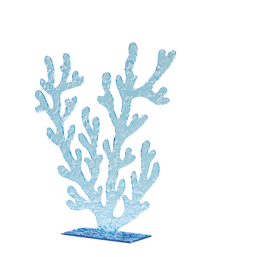 Coral, 40cm 2-parted, out of acrylic, standing