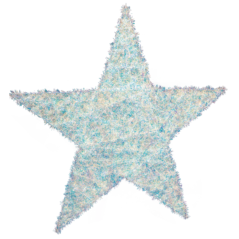 Star, with hanger, Ø 90cm out of tinsel and metal