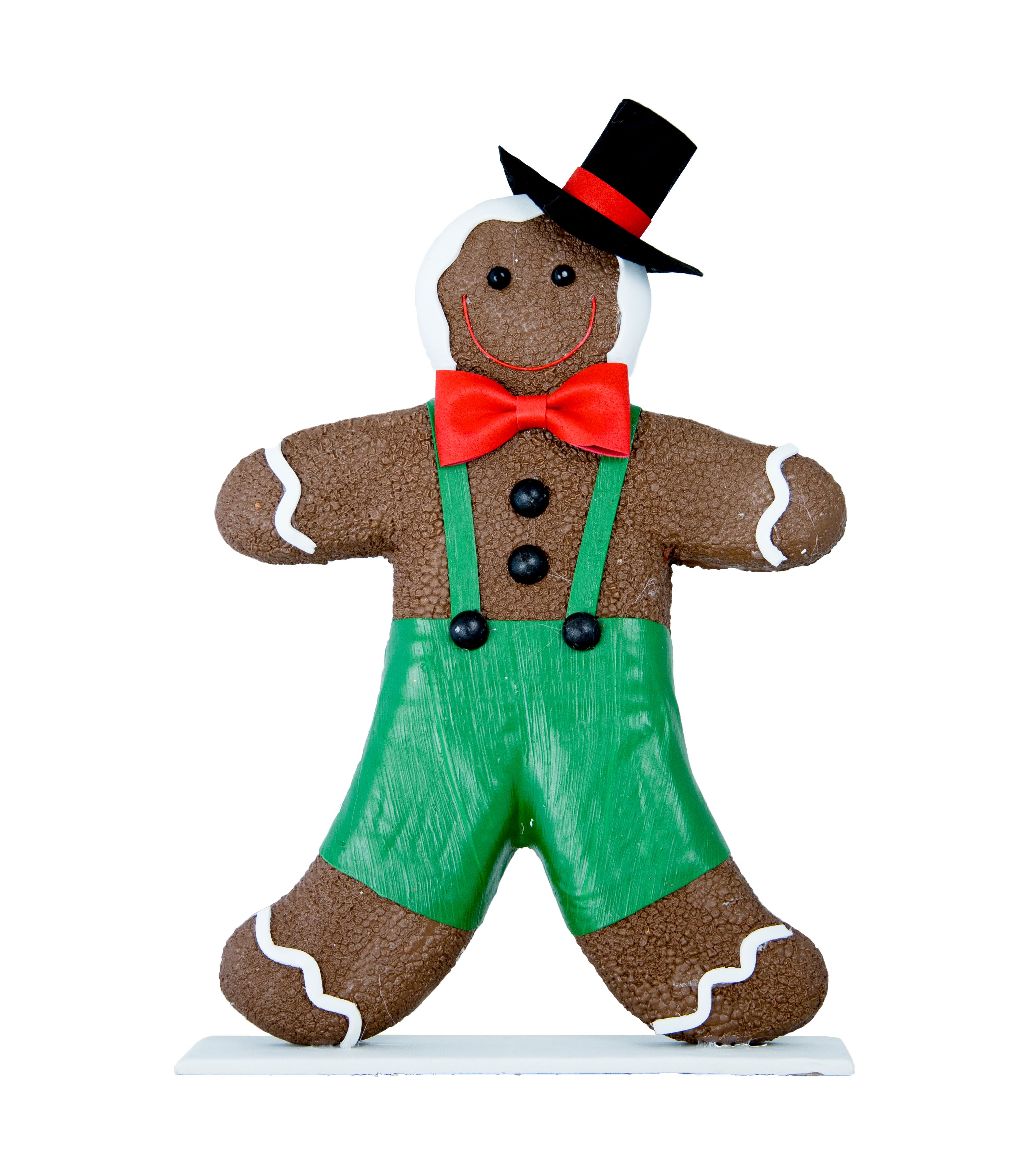 Gingerbread "boy", 34x23x6cm out of styrofoam, with hat, self-standing