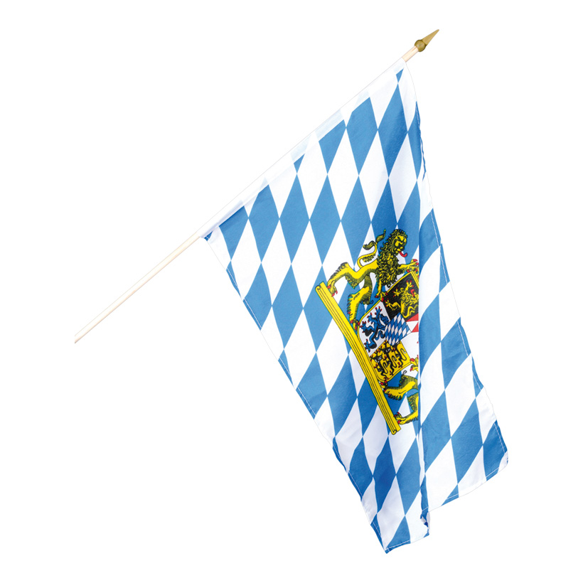 Fahne am Holzstiel, 30x45cm, Kunstseide