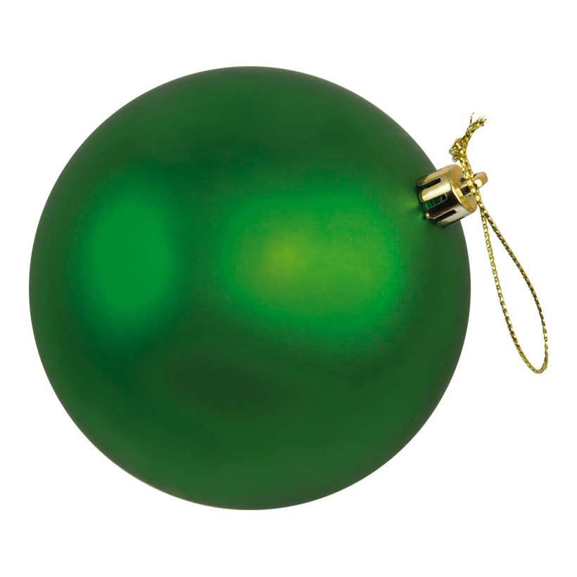 Christmas ball, matt green, Ø 8cm, 6pcs./blister, seamless, mat