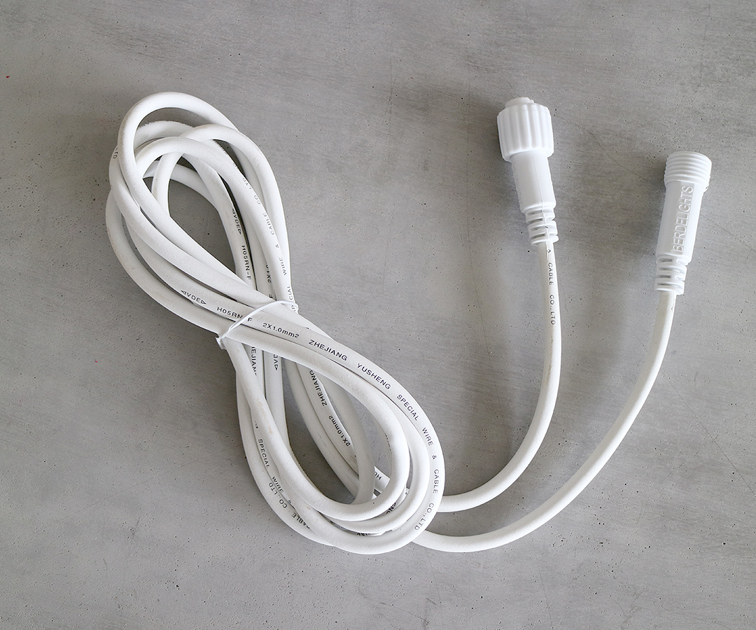 # LED Verlängerungskabel, 300cm Verlängerunskabel aus Gummi für Lichterketten, IP44, für Innen- & Außenbereich, ohne Stecker