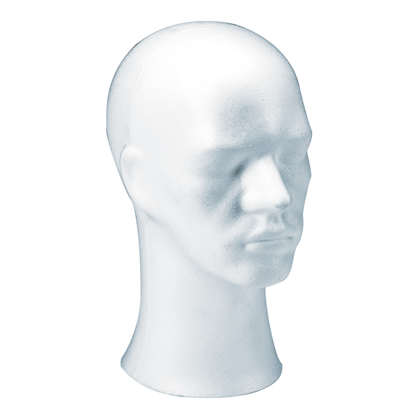 # Male head "Phil", 32x15cm, Kopfumfang 57cm, styrofoam