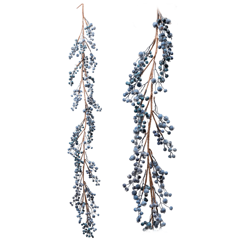 Blueberry garland, 140x15cm out of plastic, flexible, without hanger
