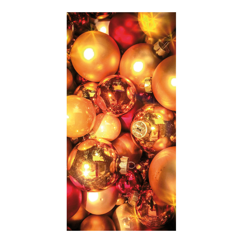 Motif imprimé Boules de Noël, 80x200cm En tissu