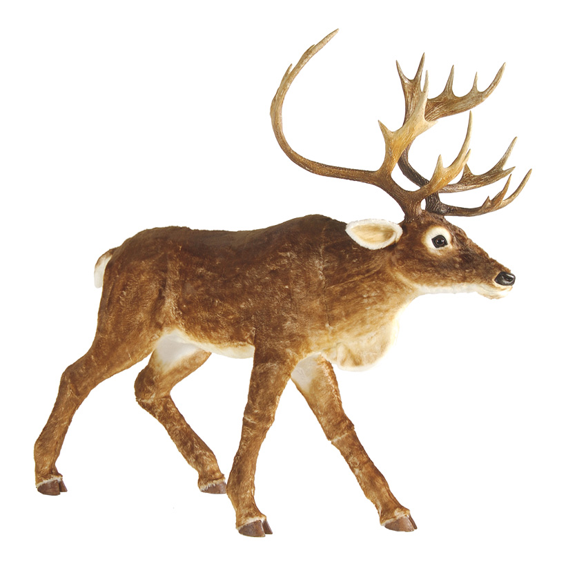 Reindeer, 170x190cm, sectional, hard foam material, fake fur