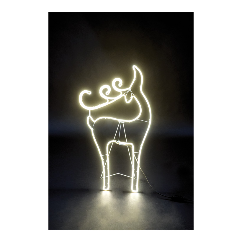 Neon-Figur "Rentier", 85x50cm mit 120 LEDs, 230V, IP44 Stecker für außen, 1,5m Zuleitung