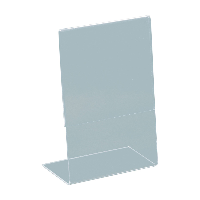 # L-Aufsteller, A6, 15x10,5x5cm, Plexiglas