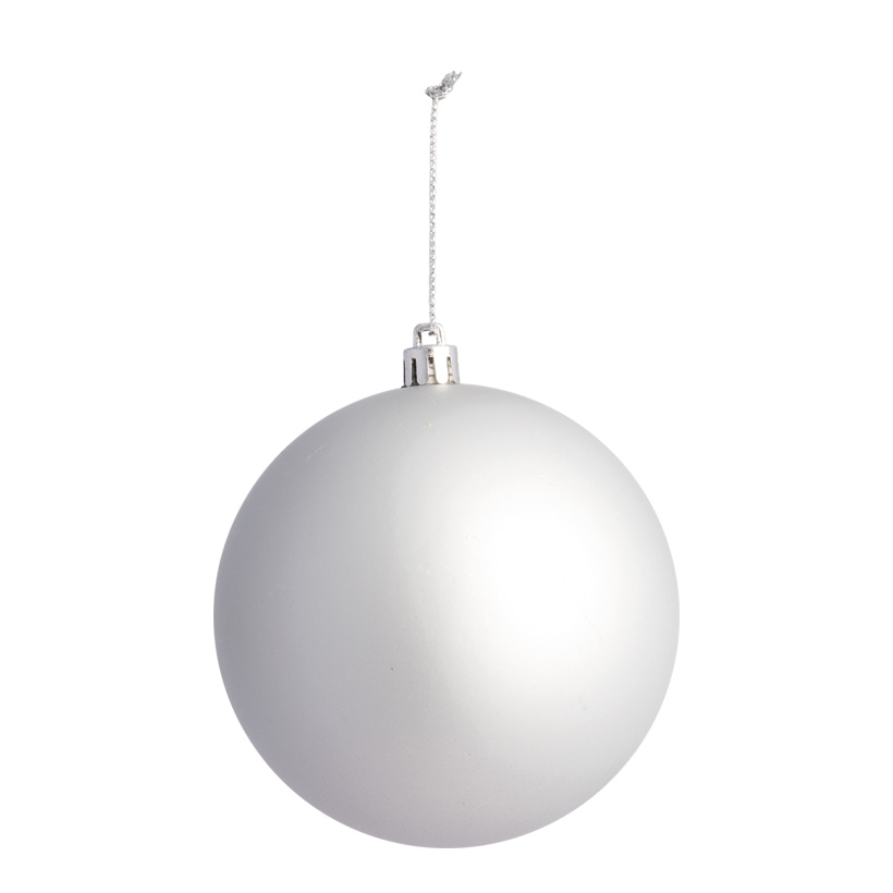 Christmas ball, matt silver, Ø 10cm, seamless, mat
