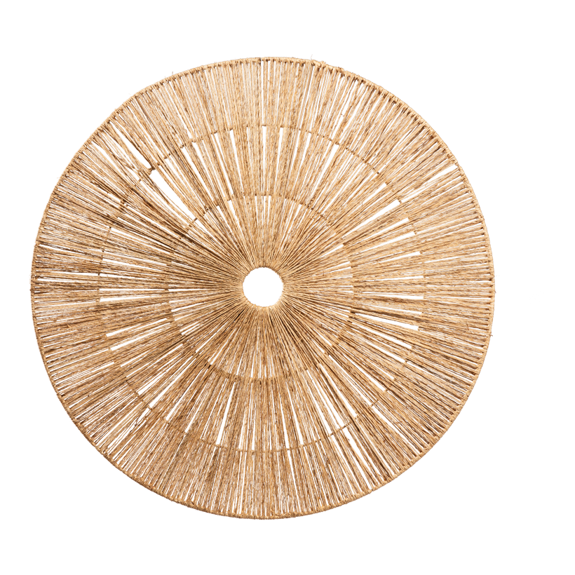 Cercle, Ø 80cm en jute, avec pendentif, avec fil métallique