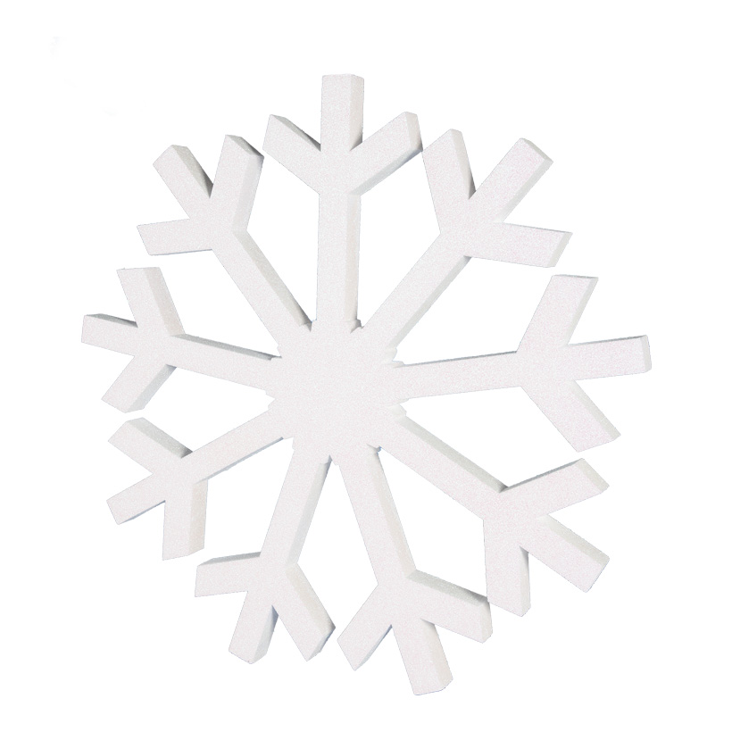 Flocon de neige Ø 90cm avec glitter, avec cintre, en polystyrène