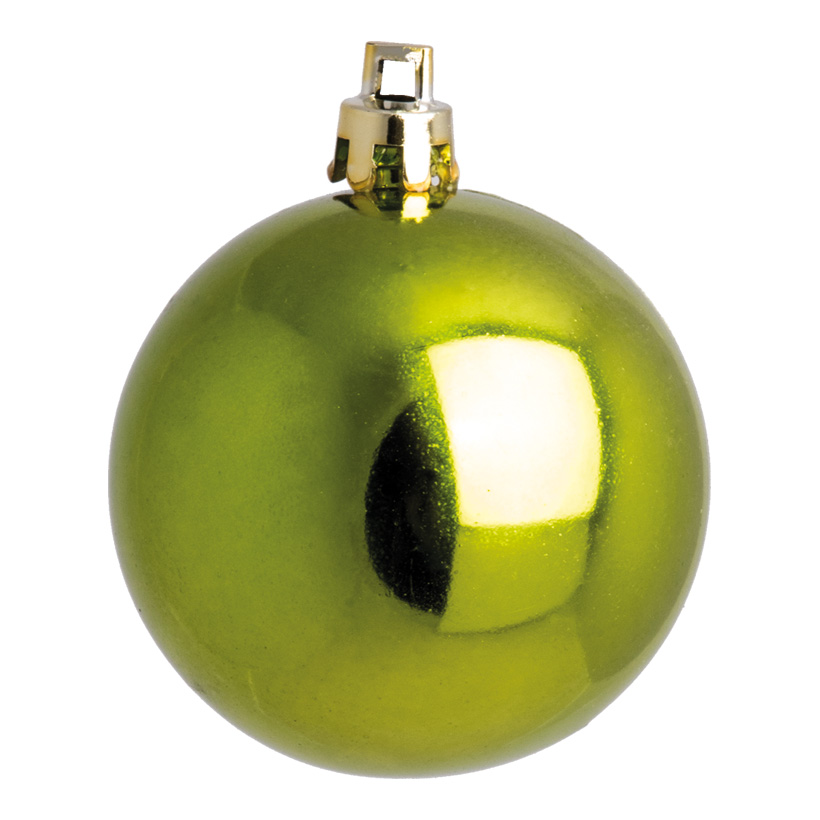 Weihnachtskugeln, hellgrün glänzend, Ø 6cm, 12 St./Blister