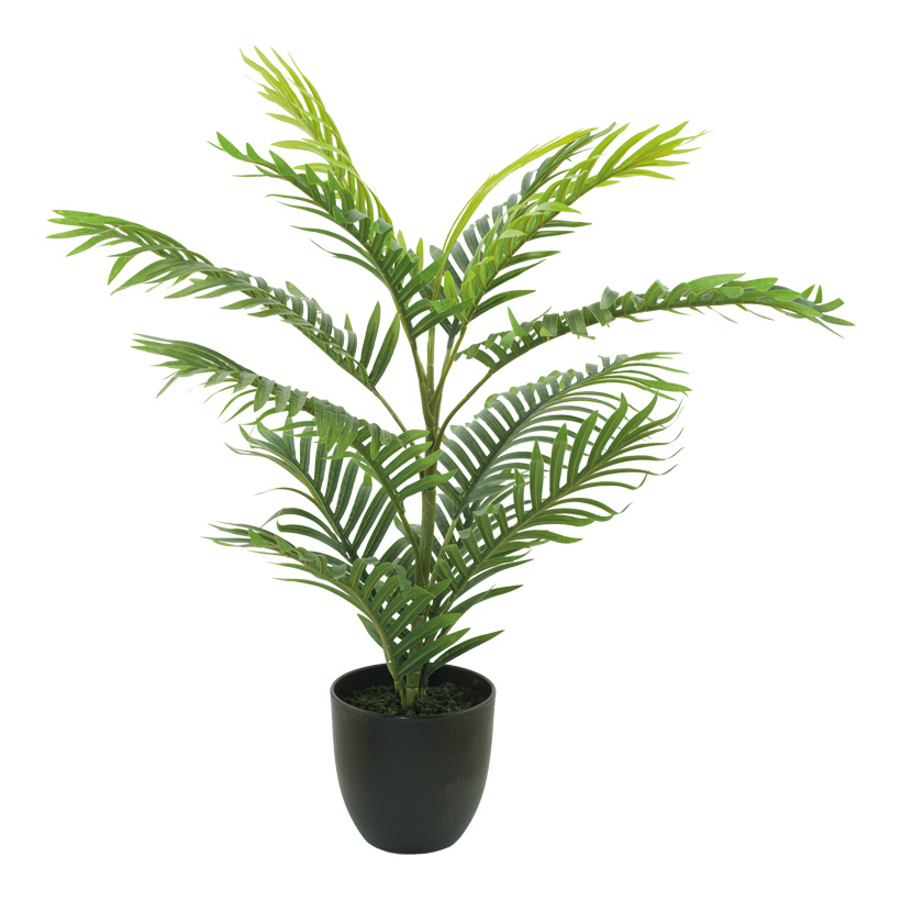 Areca palm tree, H: 75cm in pot, made of artificial silk & plastic