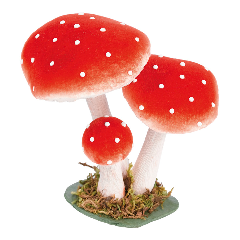 Fliegenpilze, 18cm, 3-fach, Papier