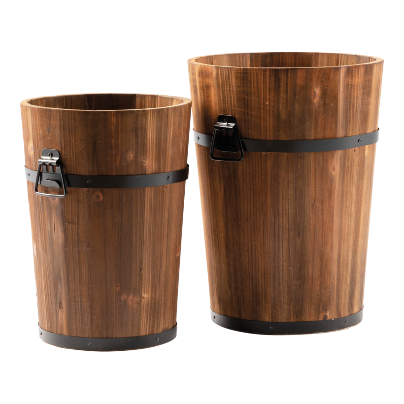 Kübel, 40x30cm, 35x25cm 2 Stk., aus Tannenholz, ineinander passend