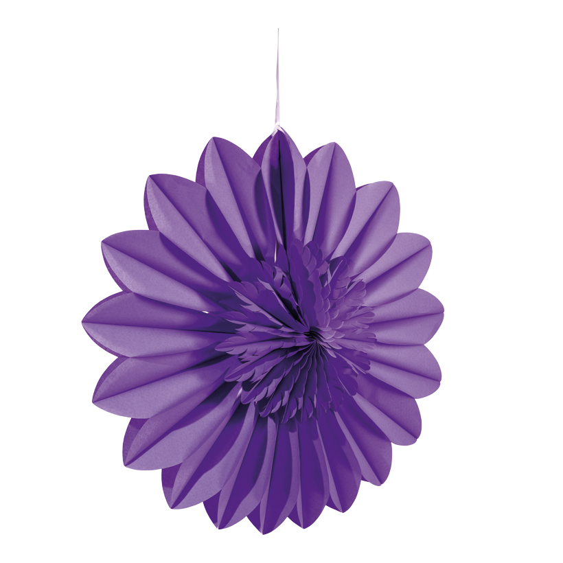 Flower rosette, 70cm out of paper, foldable, with hanger, self-adhesive