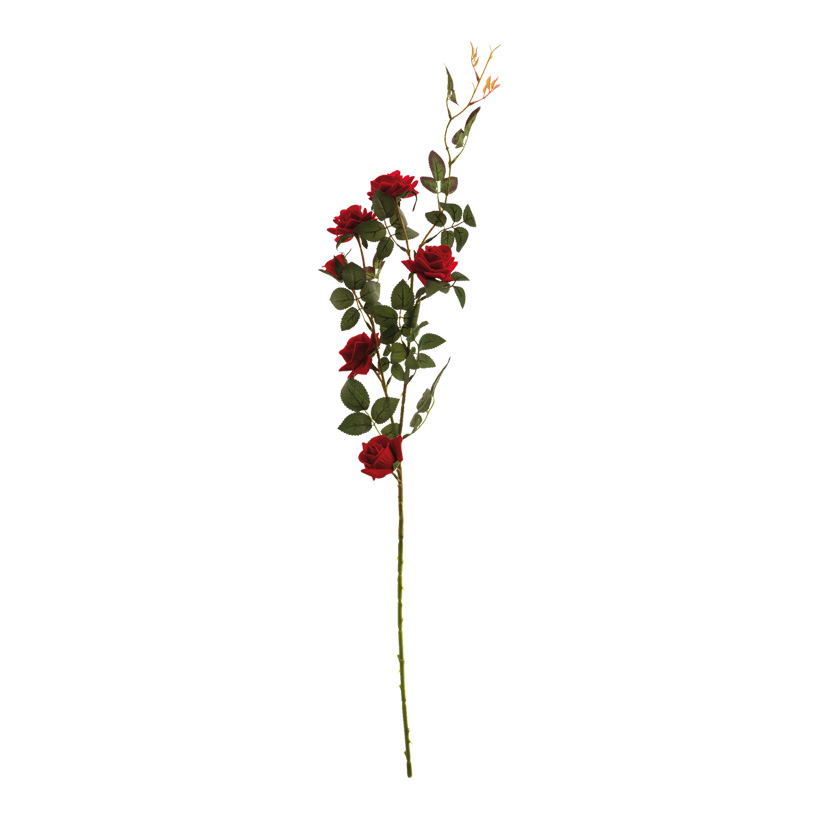 Branche de roses, 88cm avec 5 têtes de roses