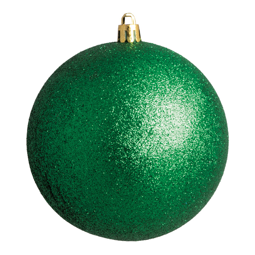 Weihnachtskugel, grün glitter, Ø 14cm