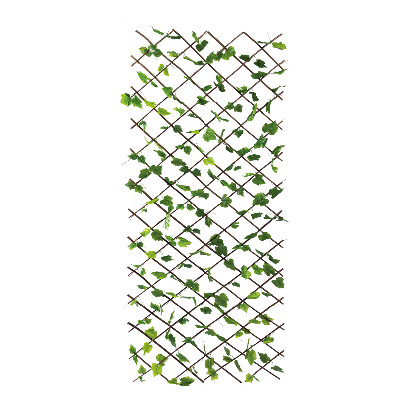 Zaun mit Weinblättern, 120x200cm aus Weidenholz/Kunstseide