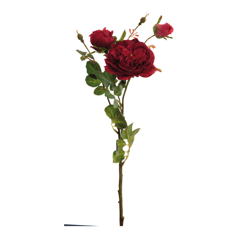 Rose sprig, 3-fold, 62cm