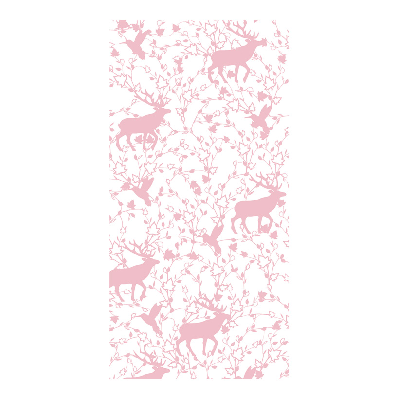 # Motif imprimé " Feuilles filligranes cerfs", 80x200cm En tissu