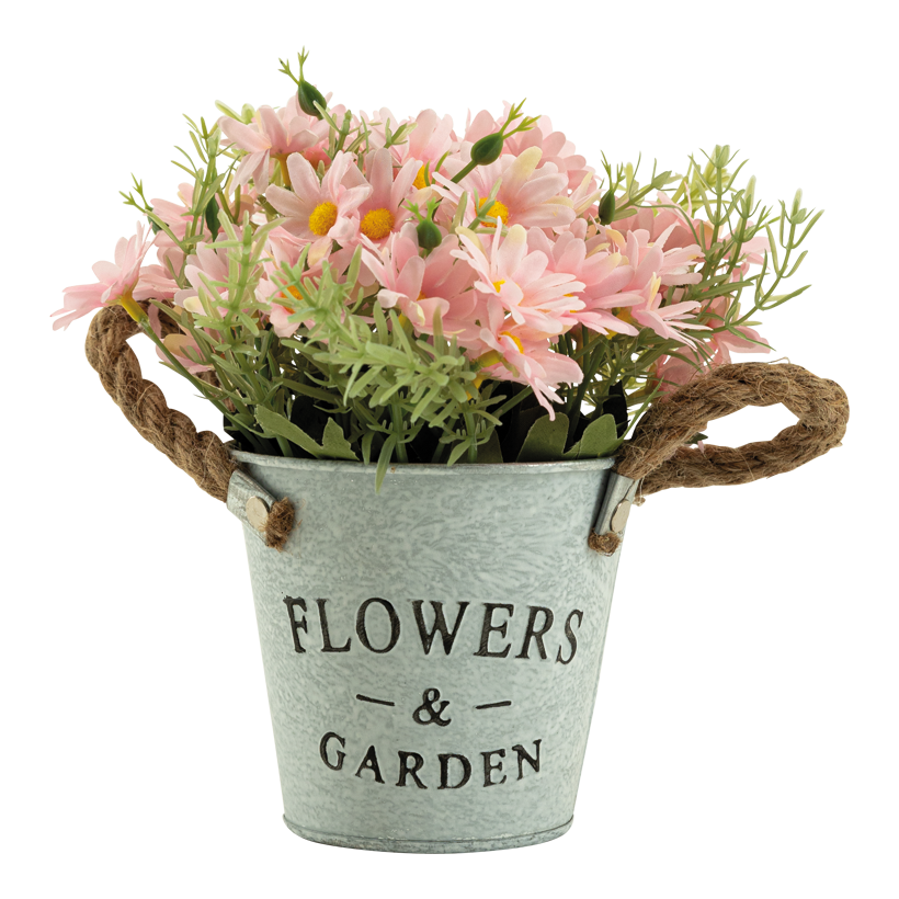 Daisy in pot, 20cm Topf: _ 11cm out of plastic/artificial silk