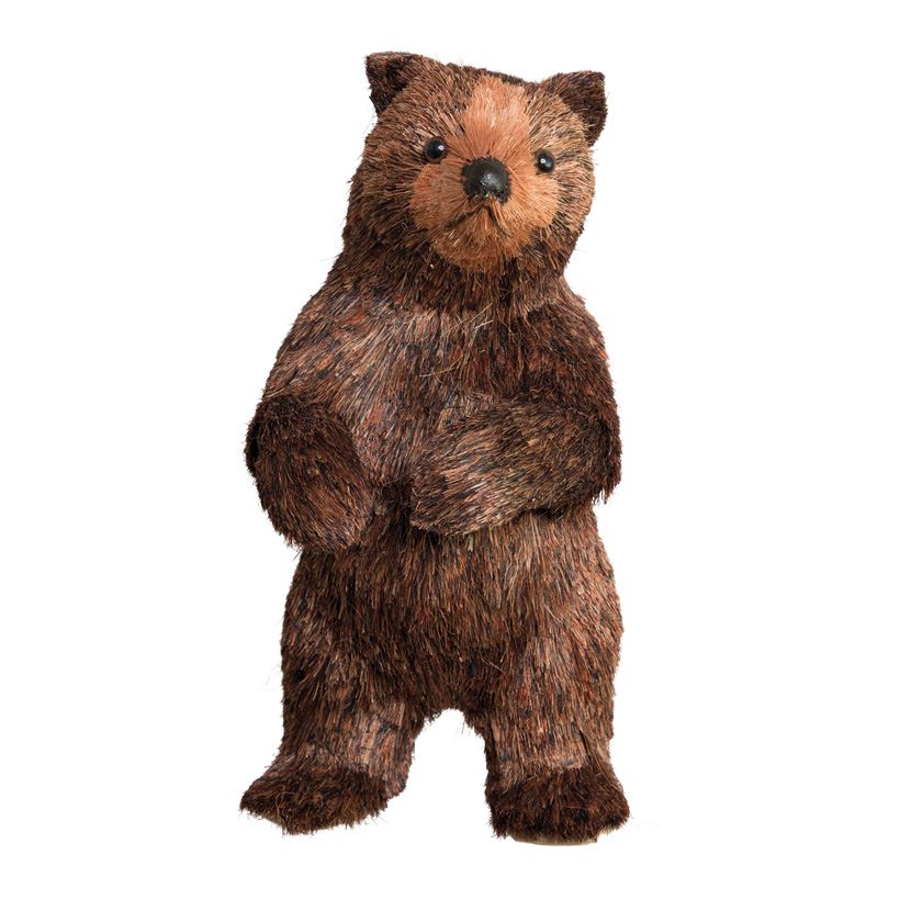 Bear, 22x22x40cm, standing, styropor+wooden fibres