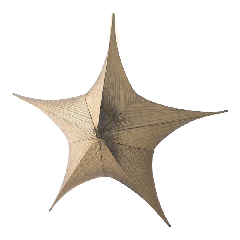 Textilstern, 5-zackig, Ø 110cm metallisch glänzend, faltbar, mit Reißverschluss und Hänger