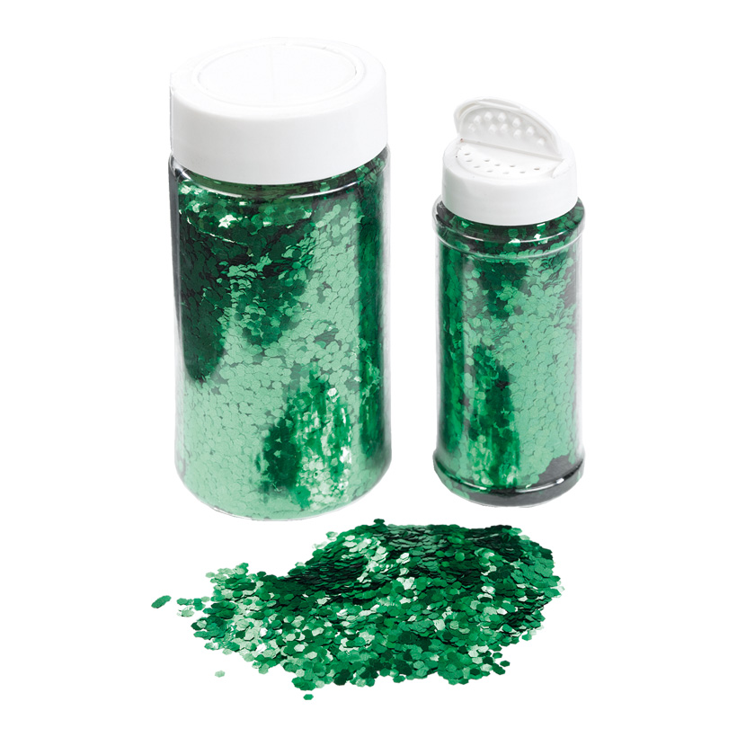 Coarse glitter in shaker can, 110g/can, plastic