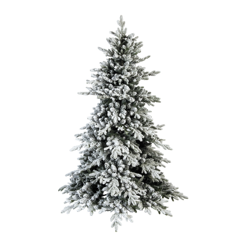 Sapin enneigé, 180cm Ø 90cm 609 PE-tips, 1929 tips PVC, avec support en métal, design naturel