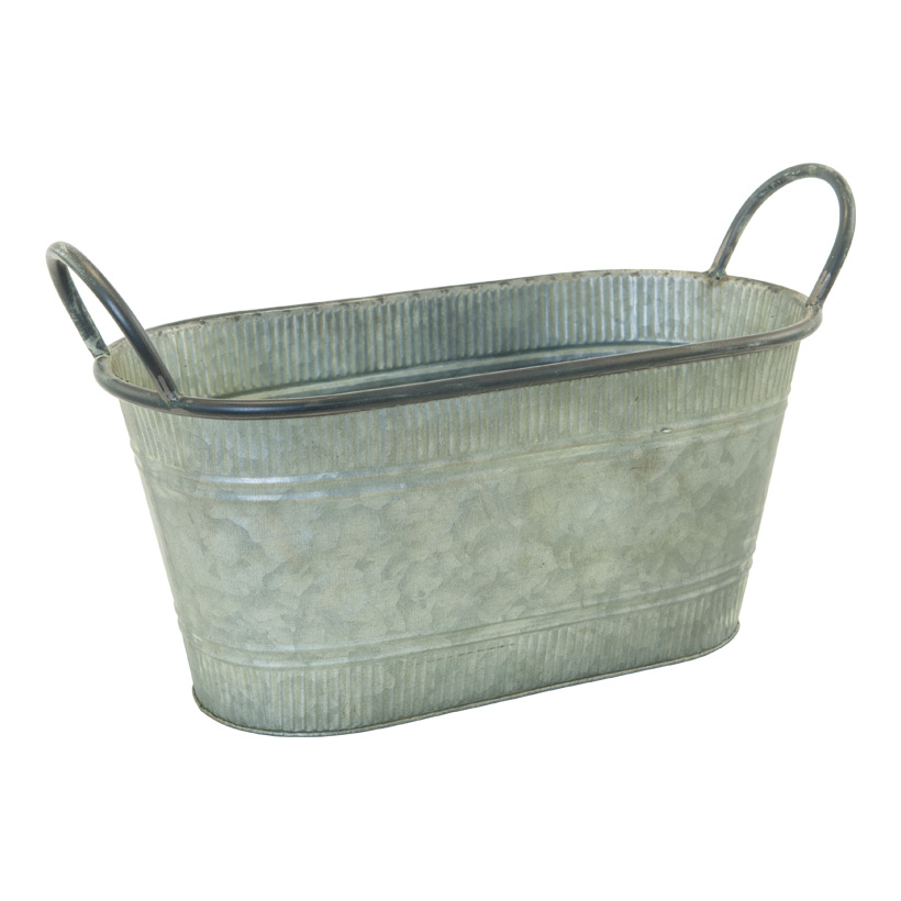 Wanne, 39x16,5x22cm aus Blech, mit Henkeln