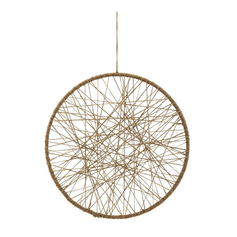 Ring mit Jute, 30cm aus Metall, zum Hängen