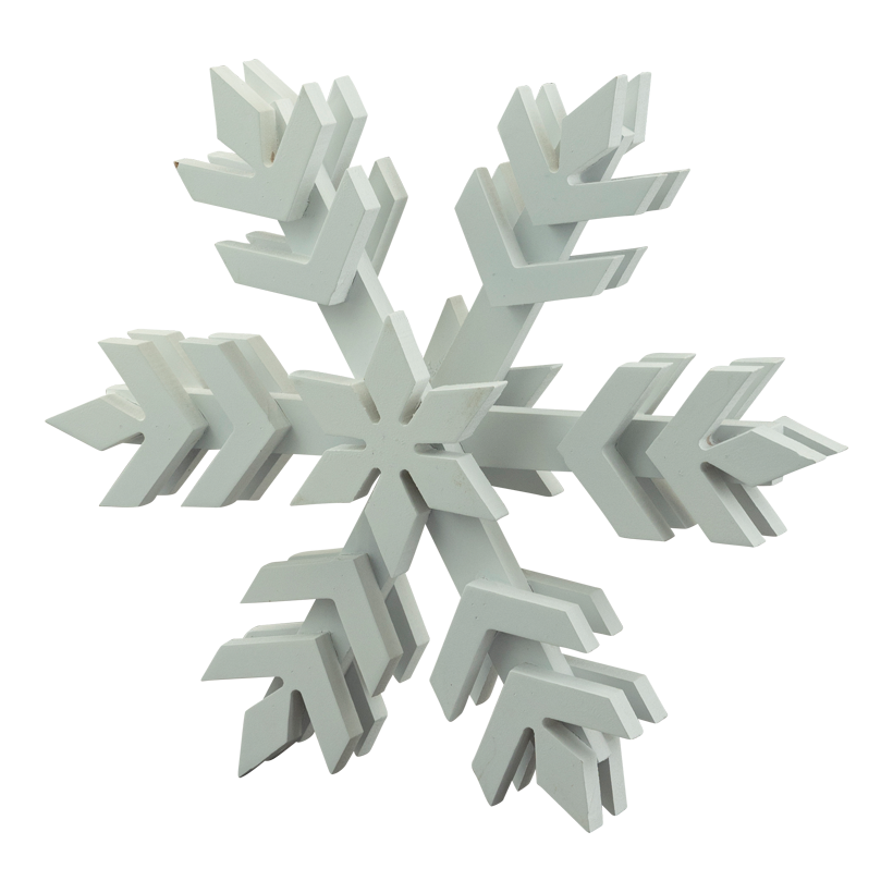 Schneeflocke, 30x6cm aus Holz, selbststehend