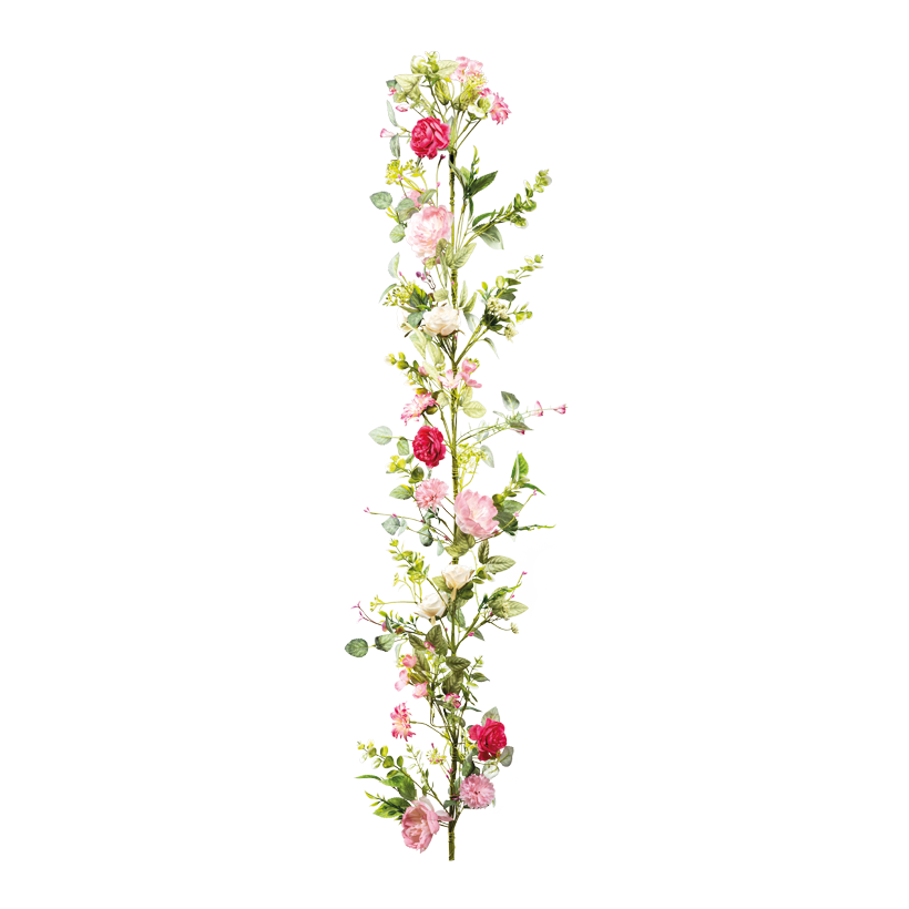 Rose garland, 150cm out of plastic/artifcial silk