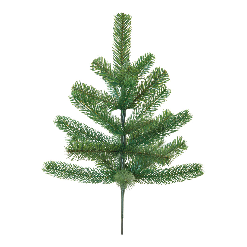 Noble fir twig, 60cm with 24 tips, for indoor, made of PE/PVC