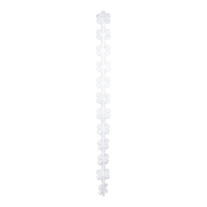 Snowflake garland, 200cm, 12 snowflakes 17cm