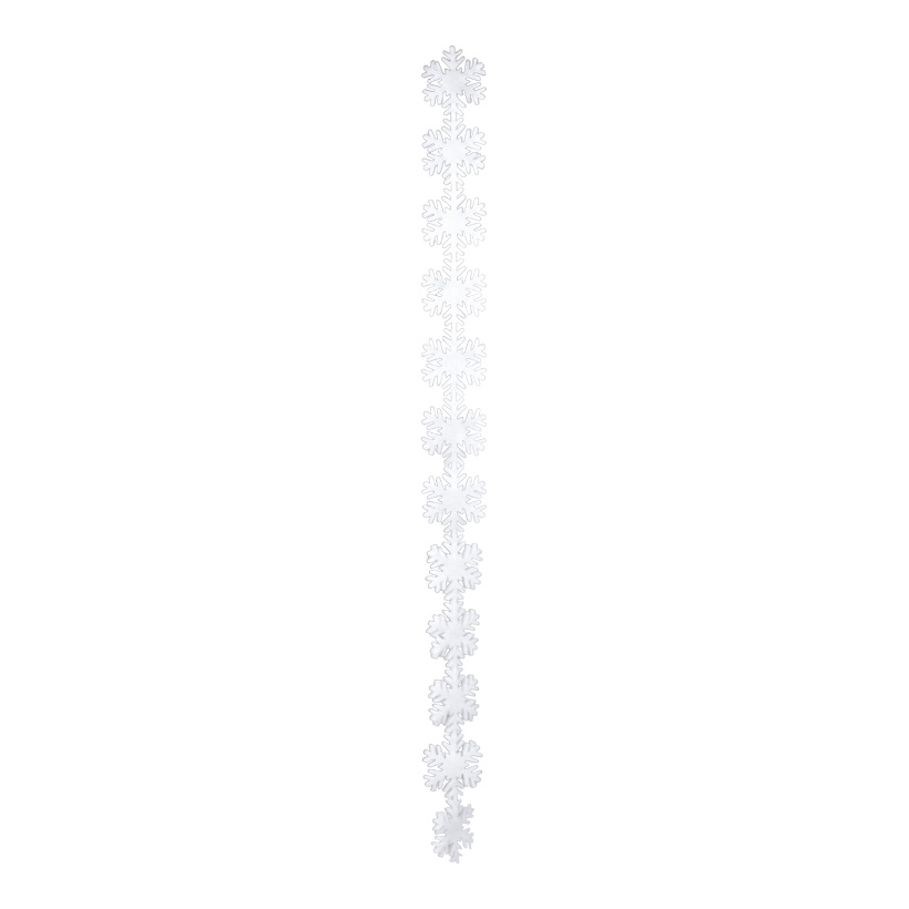 Snowflake garland, 200cm, 12 snowflakes 17cm