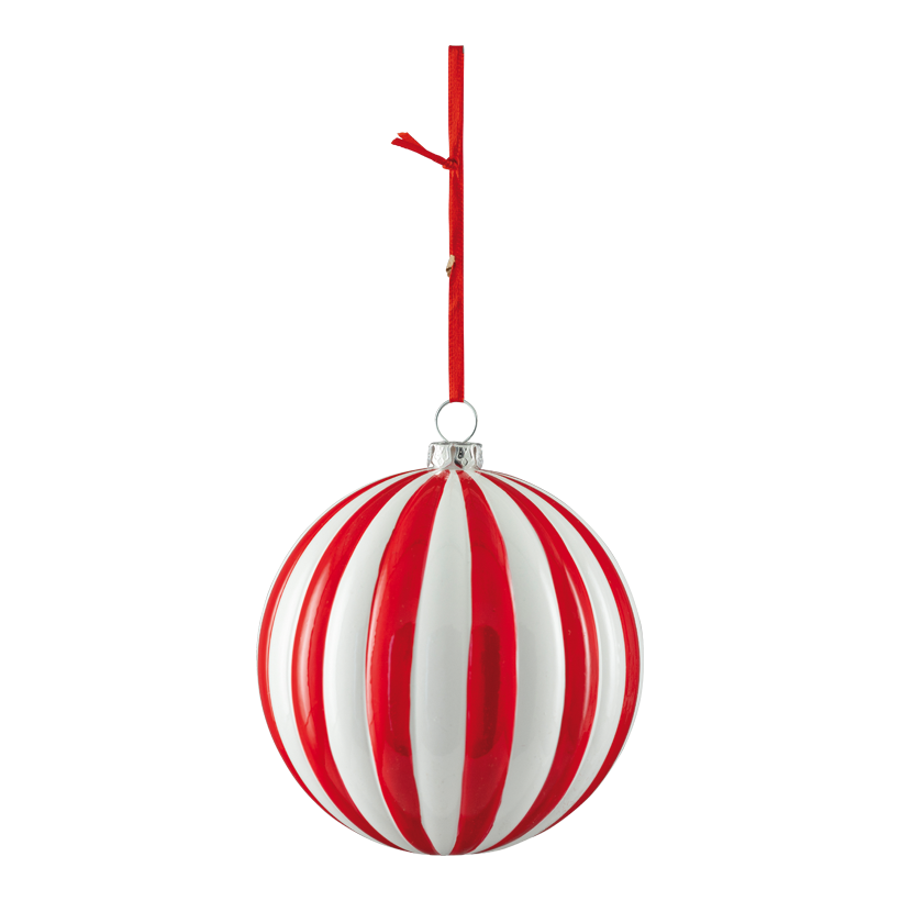 Ornament, Kugel, Ø 10cm aus Kunststoff, mit Hänger