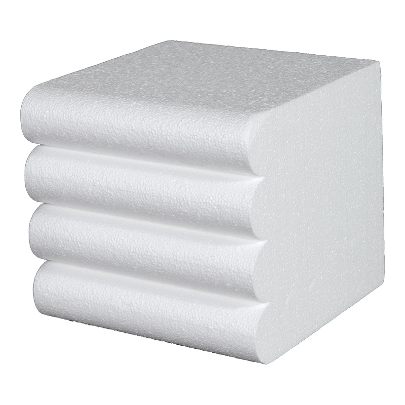 # Hand towel stacking aid 25x23x25 cm (H/W/D) styrofoam, flame-resistant, 4 ribs