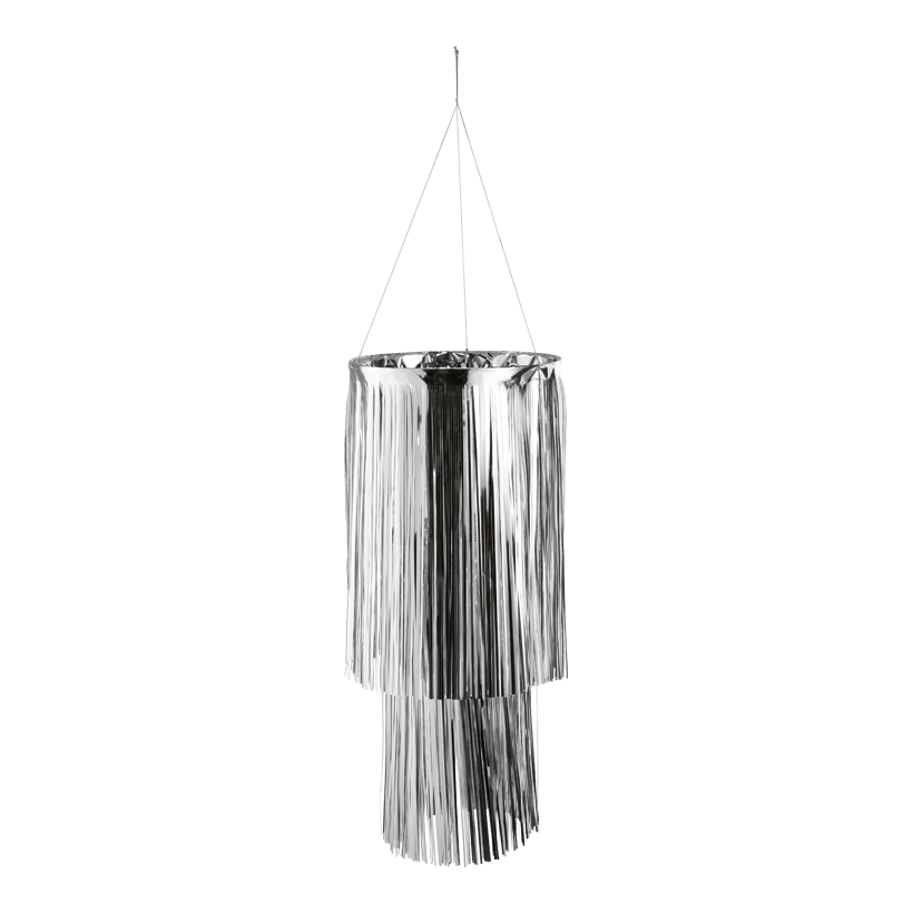 Tinsel hanger, 65cm ⌀ 30/20cm out of foil, with hanger