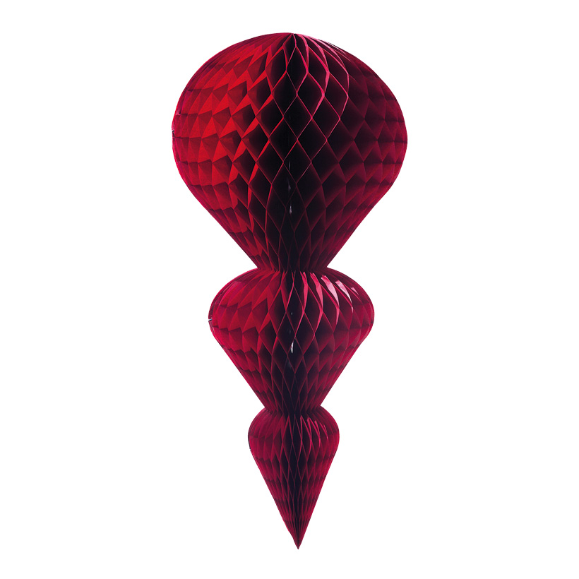 # Ornament, drop-shaped, 65x30cm made of paper, with nylon hanger, flame retardant according to M1