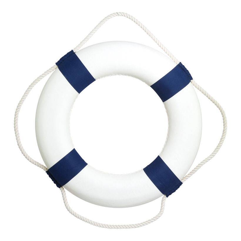 # Life buoy with rope, Ø 50cm, styrofoam covered with cotton