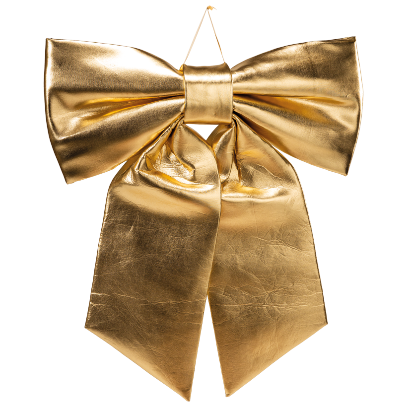 Bow, shiny, lightly padded, 110x97cm out of polyester, with metal ring, for indoor and outdoor