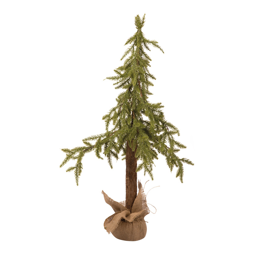 Fir tree "spruce", 90cm 287 tips, out of plastic, with jute bag, spray cast tips