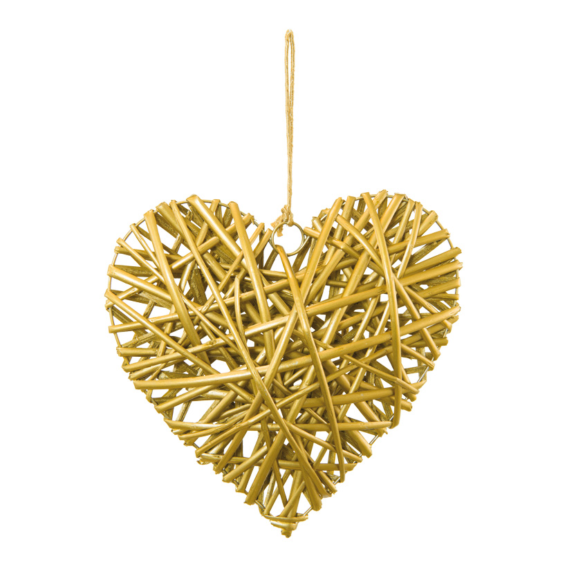 Flechtherz, 30cm aus Weidenholz, mit Hänger