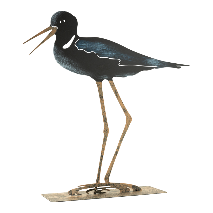 Avocets, 31x22x7cm Fuﬂ: 20x7cm out of metal, flat