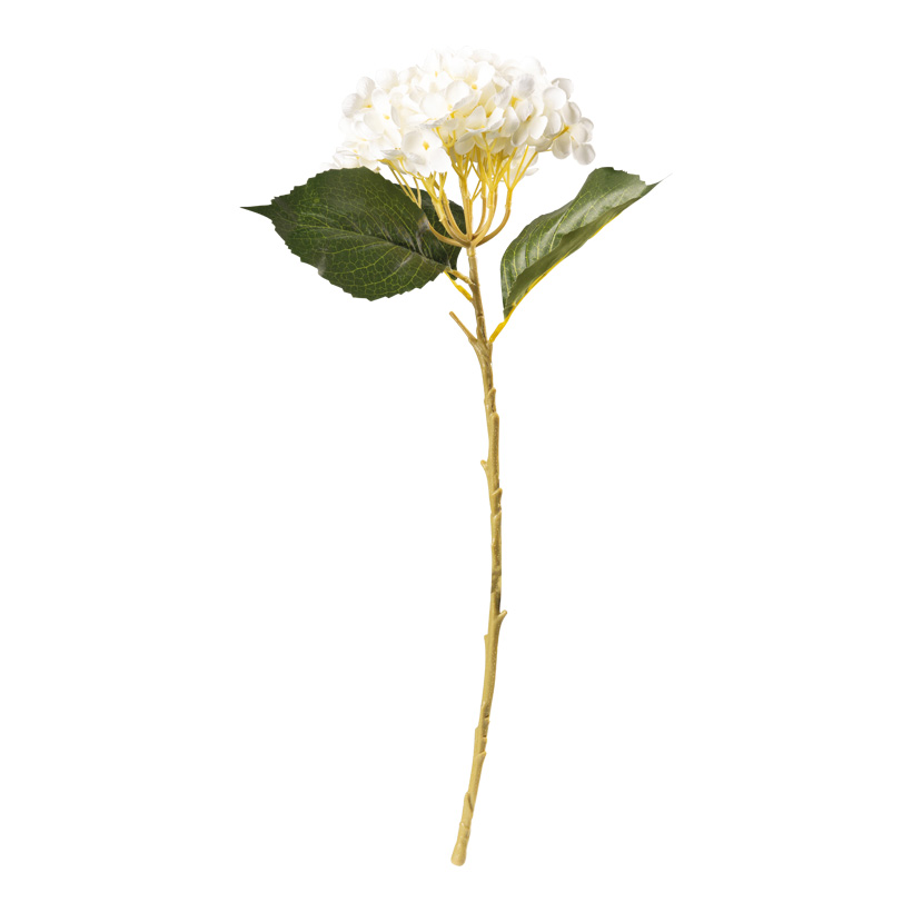 Hortensie am Stiel, 50cm Ø 15cm, Stiel: 32cm aus Kunststoff/Kunstseide, biegsam