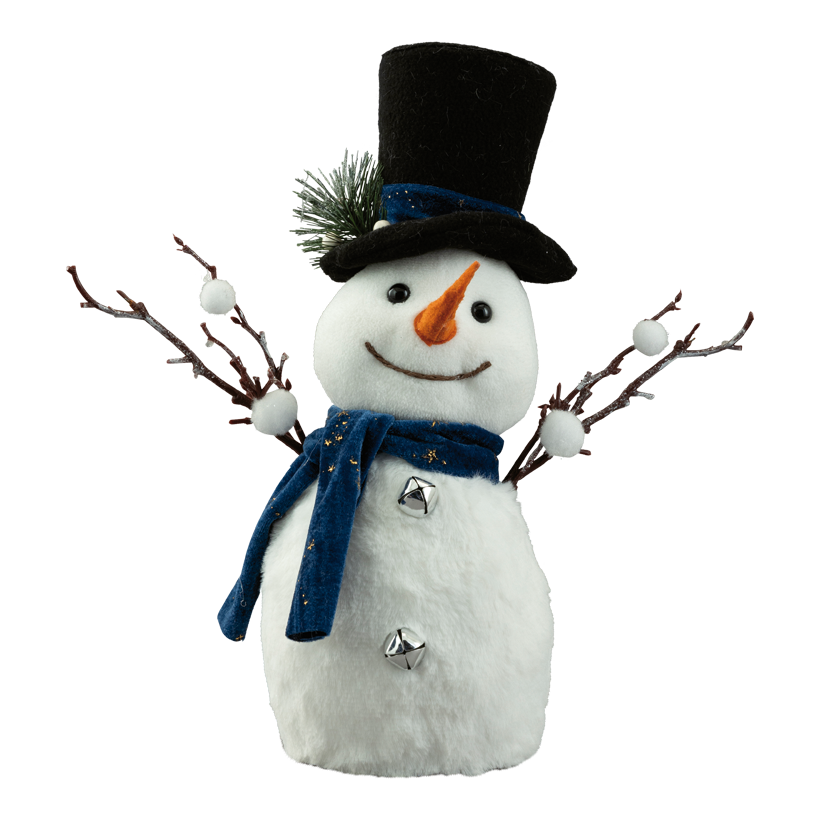 Schneemann, 38x36x13cm aus Styropor/Stoff